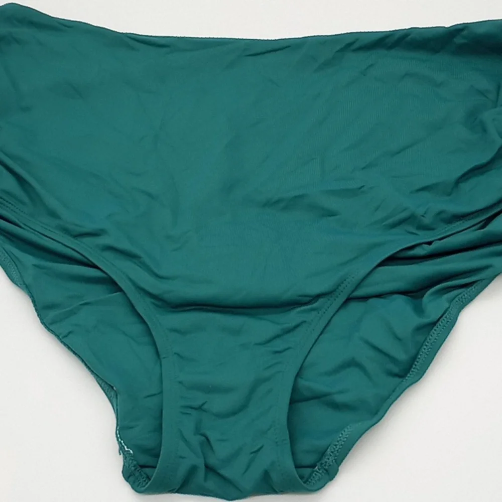 Anne Cole Live in Color Convertible‎ High Waist Bikini Bottom Ocean Green